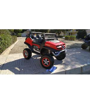 Mercedes Buggy Unimog Electric Ride On Car Red infantil,4x4, rc, rojo - INDA797-LE